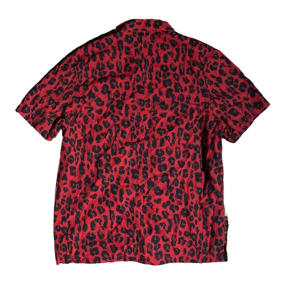 Ovadia & Sons Red Leopard Short Sleeve Button Shirt - Picture 3 of 7